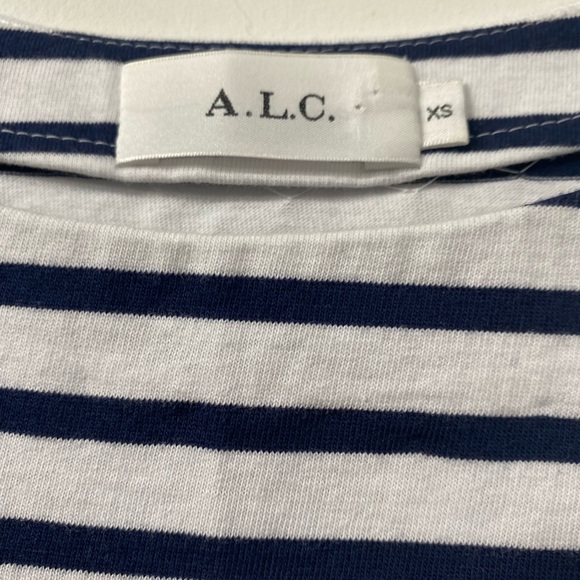 A.L.C Navy/ White Cotton Dress size XS - Picture 4 of 10